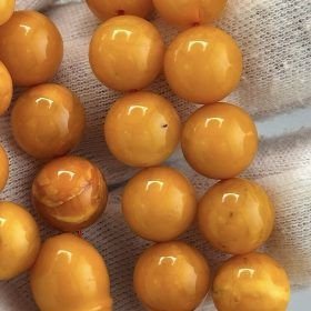 RARE ANTIQUE GERMAN NATURAL BALTIC AMBER PRAYER BEADS ROSARY 51 BEADS 44GR.