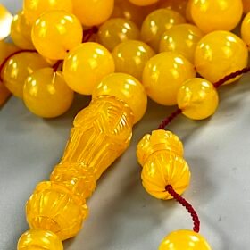 RARE AUTHENTIC ANTIQUE GERMAN FATURAN/MISKY/BAKELITE 66  PRAYER BEADS ROSARY70 gr.