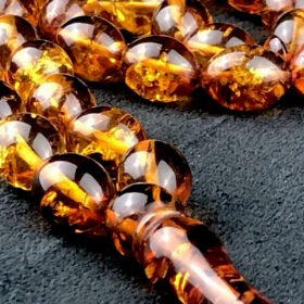 Pressed Amber Rosary
