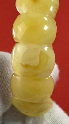 VINTAGE TIGER WHITE NATURAL BALTIC AMBER BRACELET اسوار كهرمان ابيض تايكر