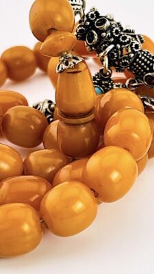 RARE AUTHENTIC YELLOW ANTIQUE GERMAN FATURAN MISKY 115 gr.مسكي الماني أنتيك