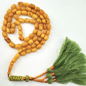 RARE CERTIFIED ANTIQUE GERMAN NATURAL BALTIC AMBER ROSARY 31GR 70 Beads .  مسباح كهرمان الماني حر نادر