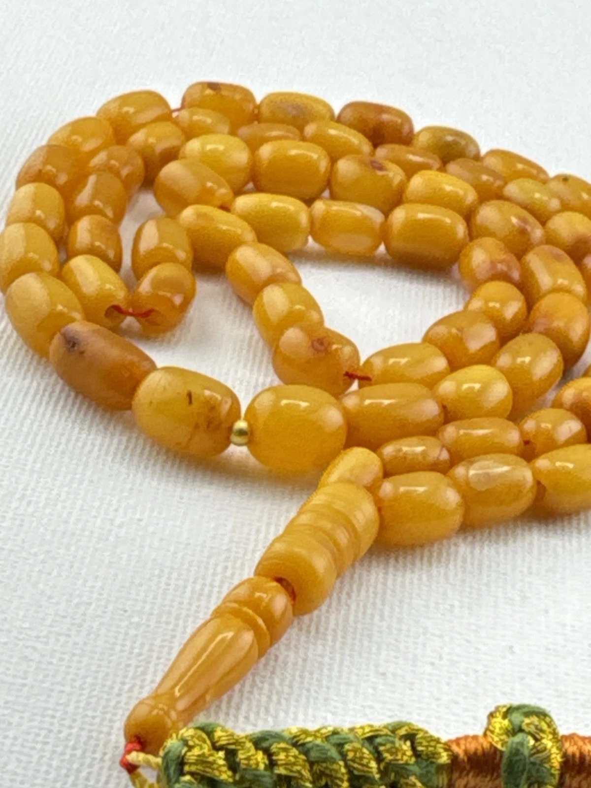 RARE CERTIFIED ANTIQUE GERMAN NATURAL BALTIC AMBER ROSARY 31GR 70 Beads . مسباح كهرمان الماني حر نادر - Image 9