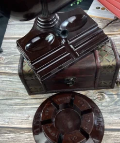 RARE ANTIQUE GERMAN BEKALITE-CATILANE-COPRA- FATURAN LAMP+TRAY 660 GR 1937. مكتبيه و مطفئه فاتوران الماني-كوبرا